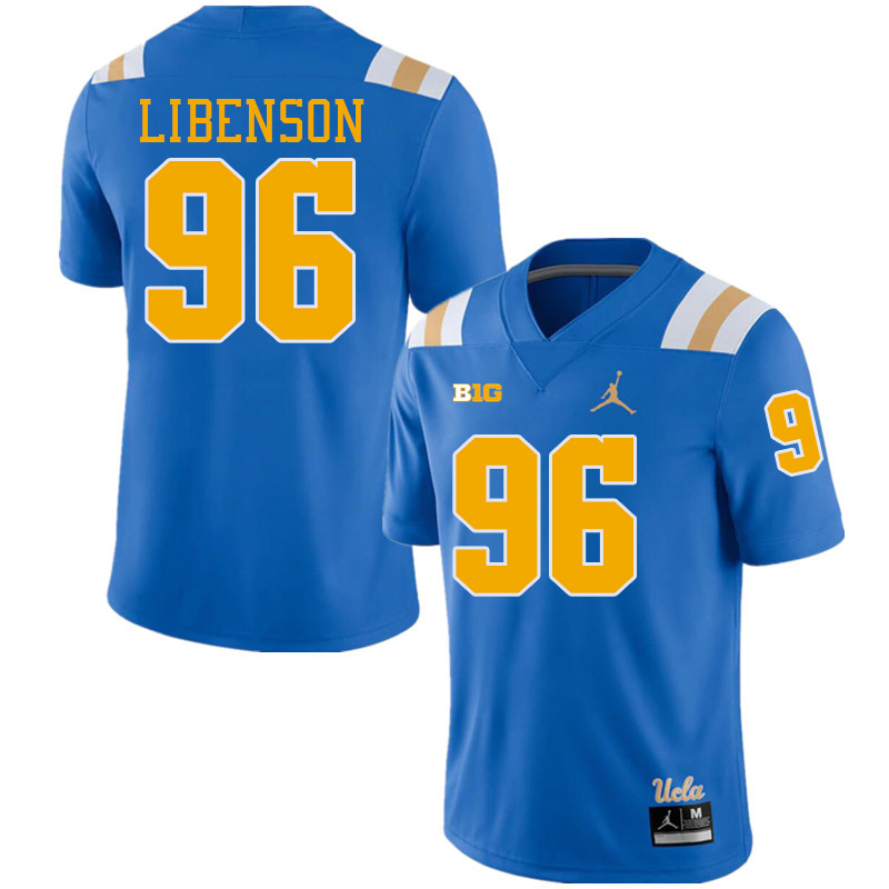 UCLA Bruins #96 Ari Libenson Big 10 Conference College Football Jerseys Stitched Sale-Royal